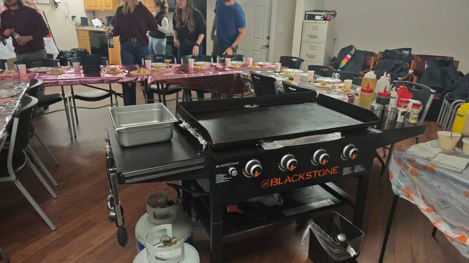 Mobile hibachi chef cooking for guests in Sumatra